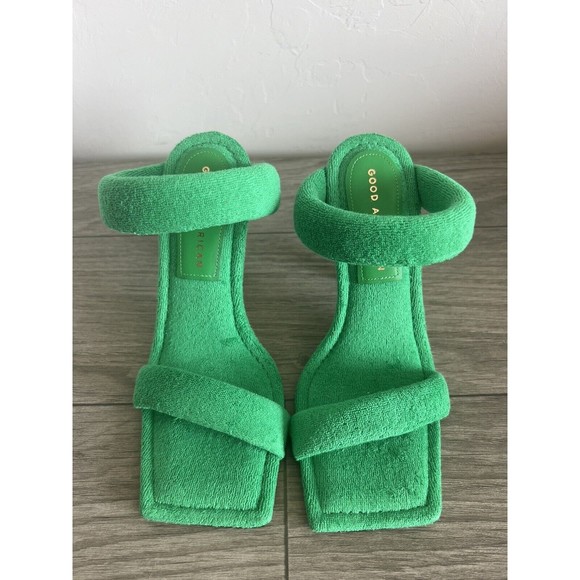 Good American Green Terry 001 Heels GA354T-X Size 5‎ NIB - Picture 2 of 9